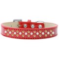 Unconditional Love Sprinkles Ice Cream Pearl & Yellow Crystals Dog CollarRed Size 18 UN757570